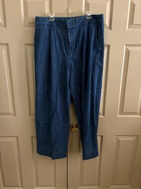GAP Wide Leg Flare Jeans in Dark Blue